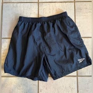 Vintage 90s Reebok Swim Trunks Shorts Mens SZ 2XL Blue Mesh Lined Nylon Pockets